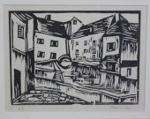 VLAMINCK Maurice. Woodcut of a