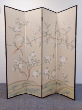 VNTG CHINESE HAND PAINTED SILK