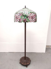 VNTG TIFFANY STYLE FLORAL LEAD