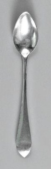 Vogler coin silver spoon, hand