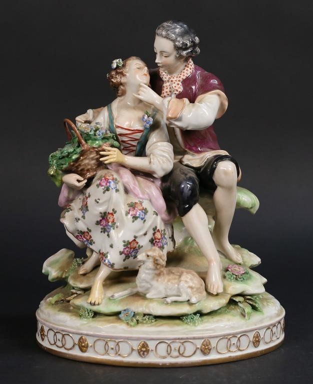 VOLKSTEDT PORCELAIN FIGURE GROUP
