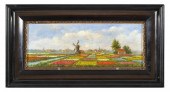VOS, DUTCH TULIP FIELDS, OIL O
