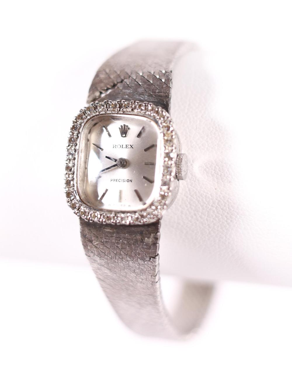 VTG. ROLEX PRECISION 18KWG DIA.