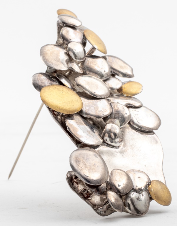 VTG STERLING MODERNIST BROOCH W