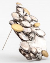 VTG STERLING MODERNIST BROOCH