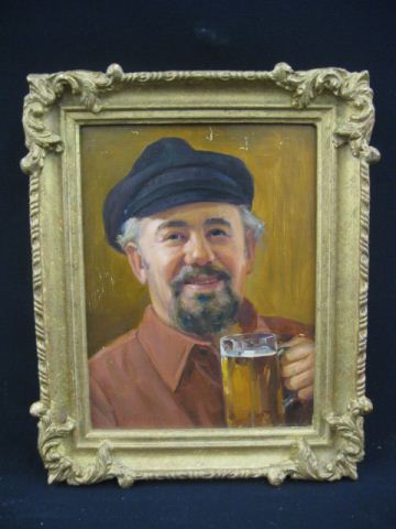 W. Dorfler Oil German manwith stein