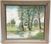 W. FISCHER OIL ON MASONITE PAI