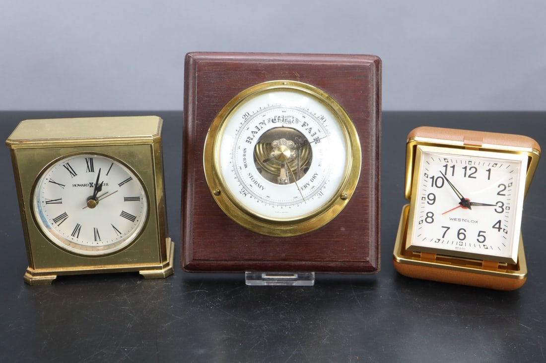 W. GERMANY BAROMETER AND TWO TRAVEL
