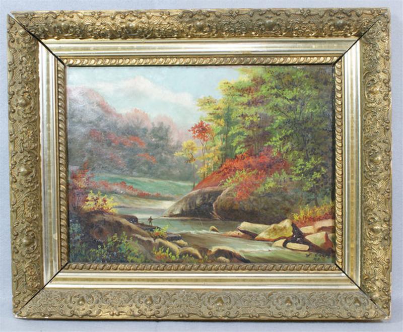 W Goltz, American, 19th/20th c, o/c