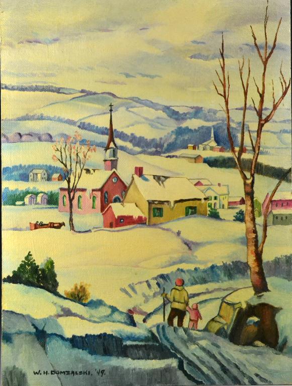 W. H. Domzalski Oil Painting On