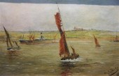 W. J. SARKS(?), SAILBOATS IN A