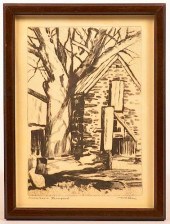 W. S. RICE BLOCK PRINT - PENNS