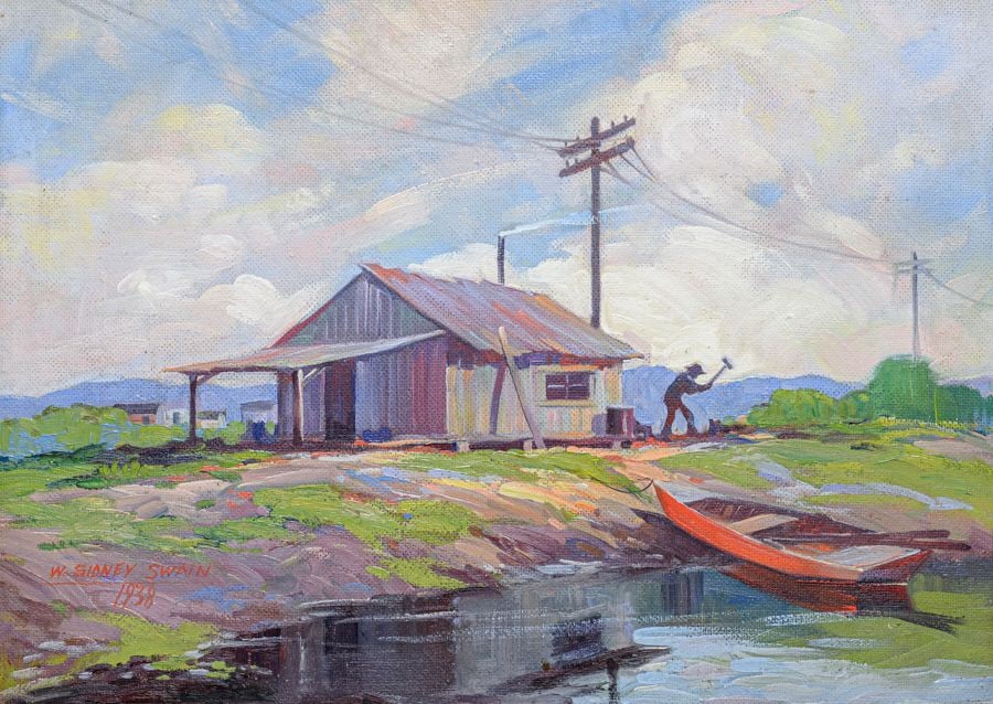 W. SIDNEY SWAIN WPA ERA PAINTING