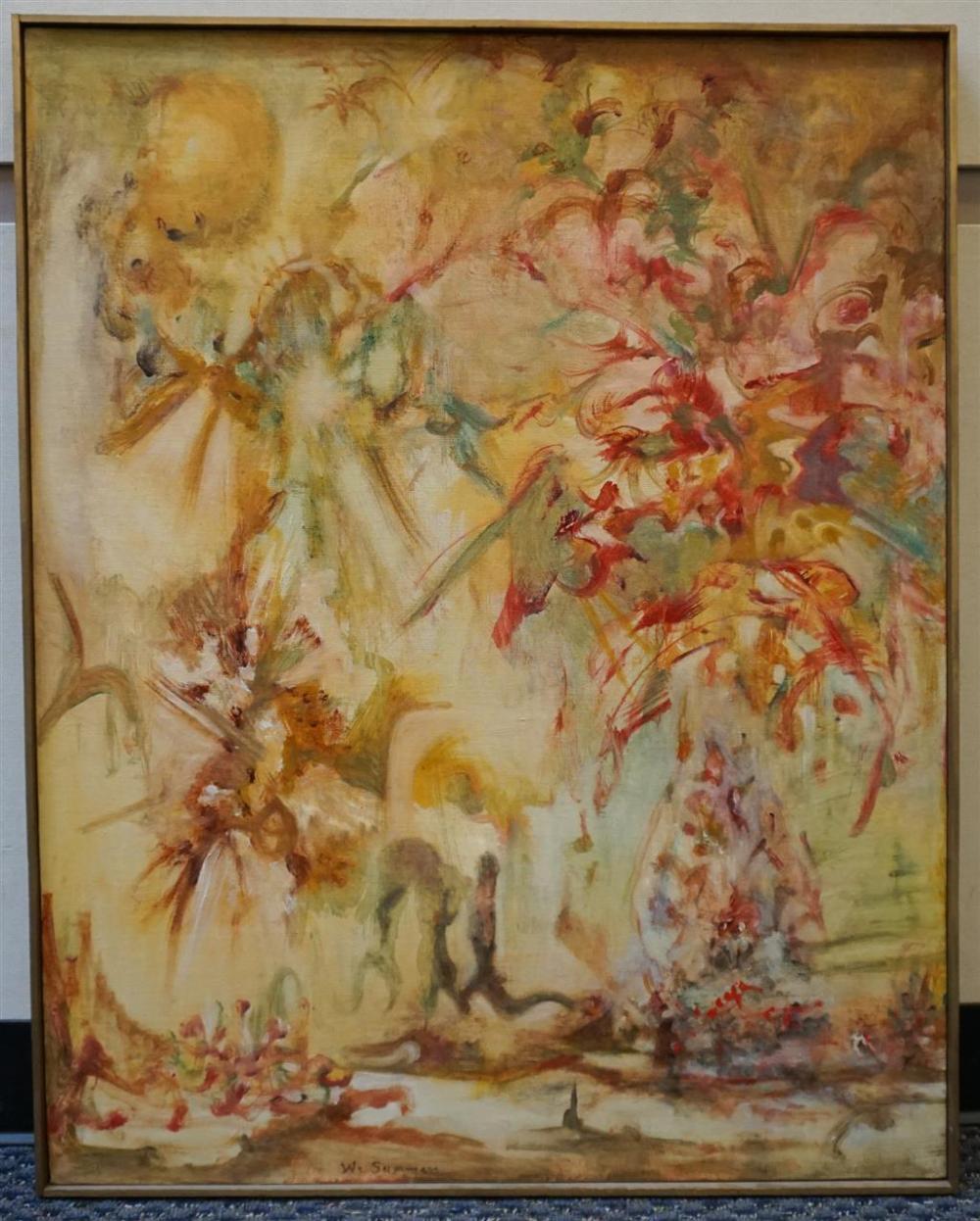 W. SUMMER, ABSTRACT, OIL ON CANVAS,