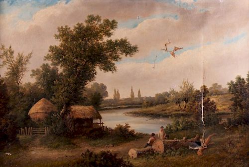 W. YATES OIL ON CANVAS PAINTING,
