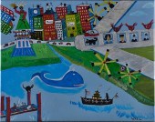 WADE LEDBETTER FOLK ART PAINTI