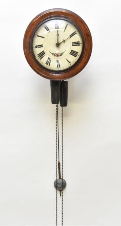 Wag-on-the wall clock, 19th c.,