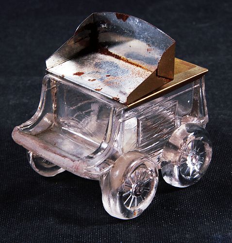 WAGON CANDY CONTAINERGlass candy