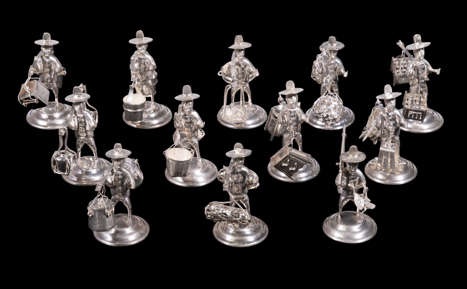 WAI KEE STERLING PLACE CARD HOLDERS