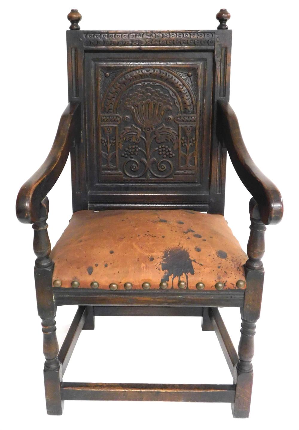 WAINSCOT ARMCHAIR, REPRODUCTION