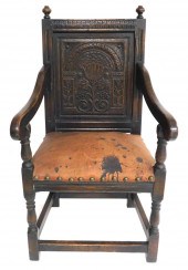 WAINSCOT ARMCHAIR, REPRODUCTIO