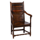 WAINSCOT OAK CHAIR, YORKSHIRE<