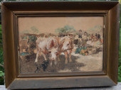 WALBURG EGON, MARKET SCENE<br>