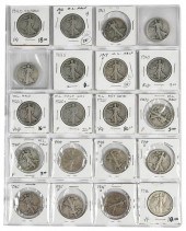 WALKING LIBERTY HALF DOLLARS,