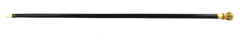 WALKING STICK WITH ORNATE KNOB TOP,