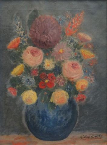 WALKOWITZ Abraham. O/C Floral Still