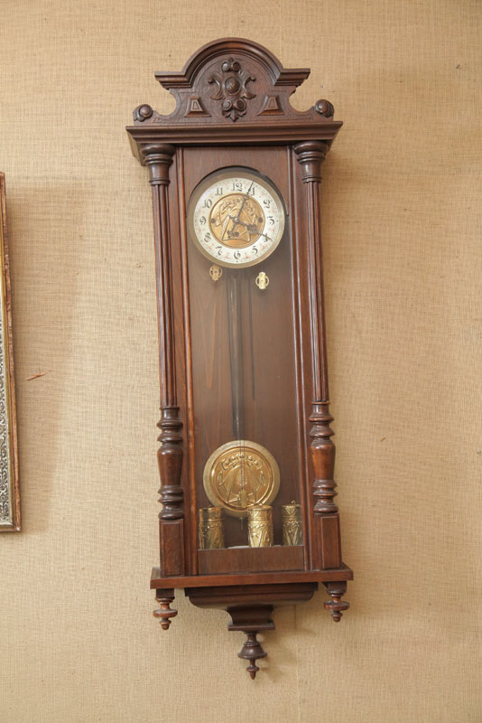 WALL CLOCK. Eight day time/strike