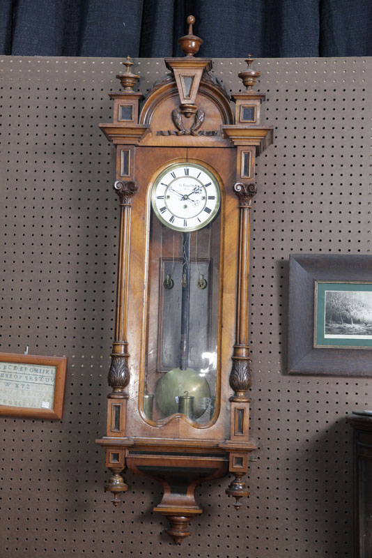 WALL CLOCK. German having brass