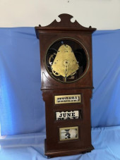 WALL CLOCK, PRENTISS CALENDAR