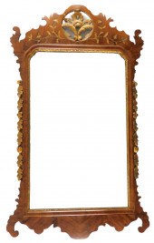 WALL MIRROR, ENGLISH, LATE 18T