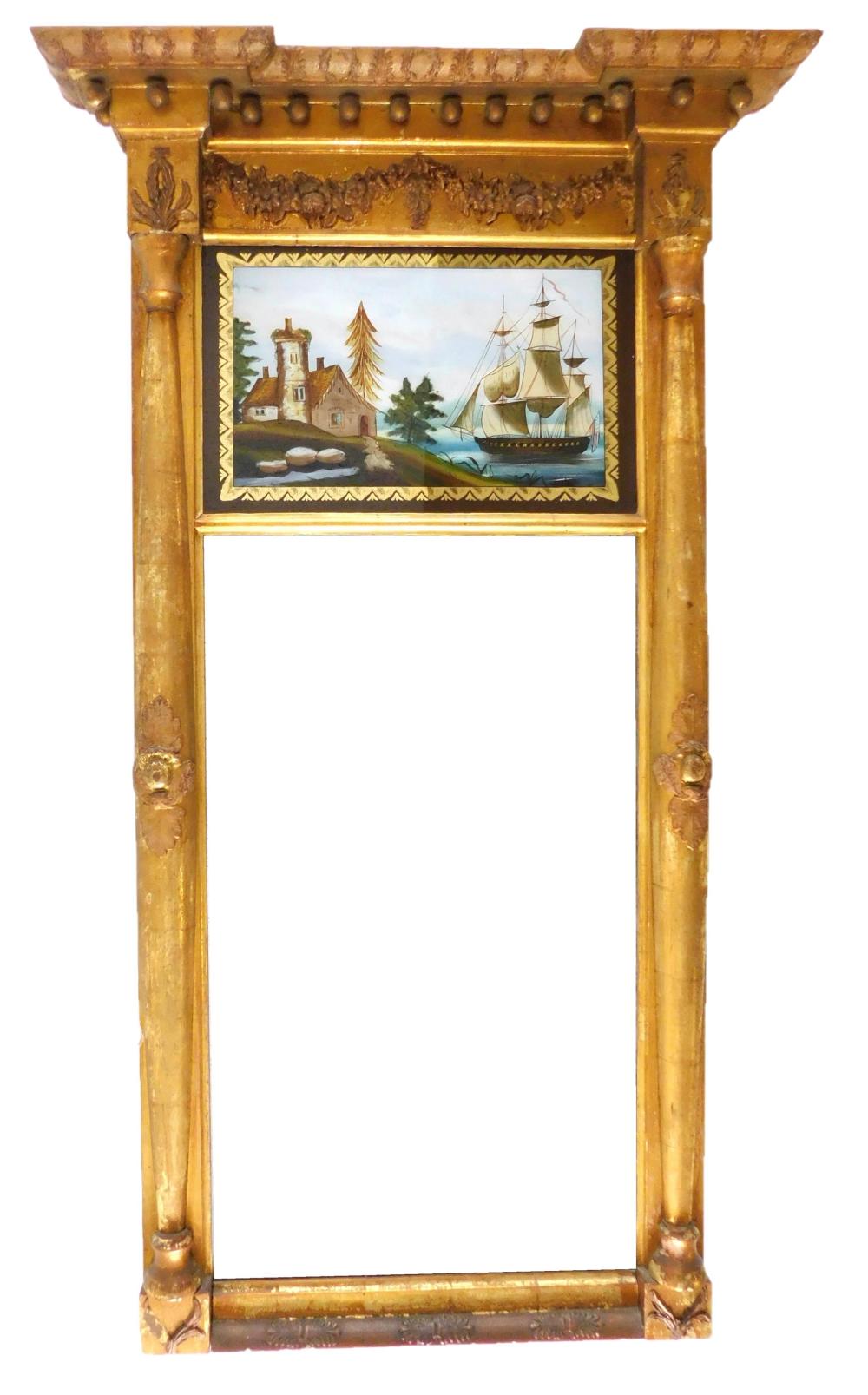 WALL MIRROR, ENGLISH, LATE