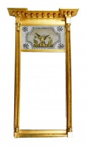 WALL MIRROR, FEDERAL STYLE WIT