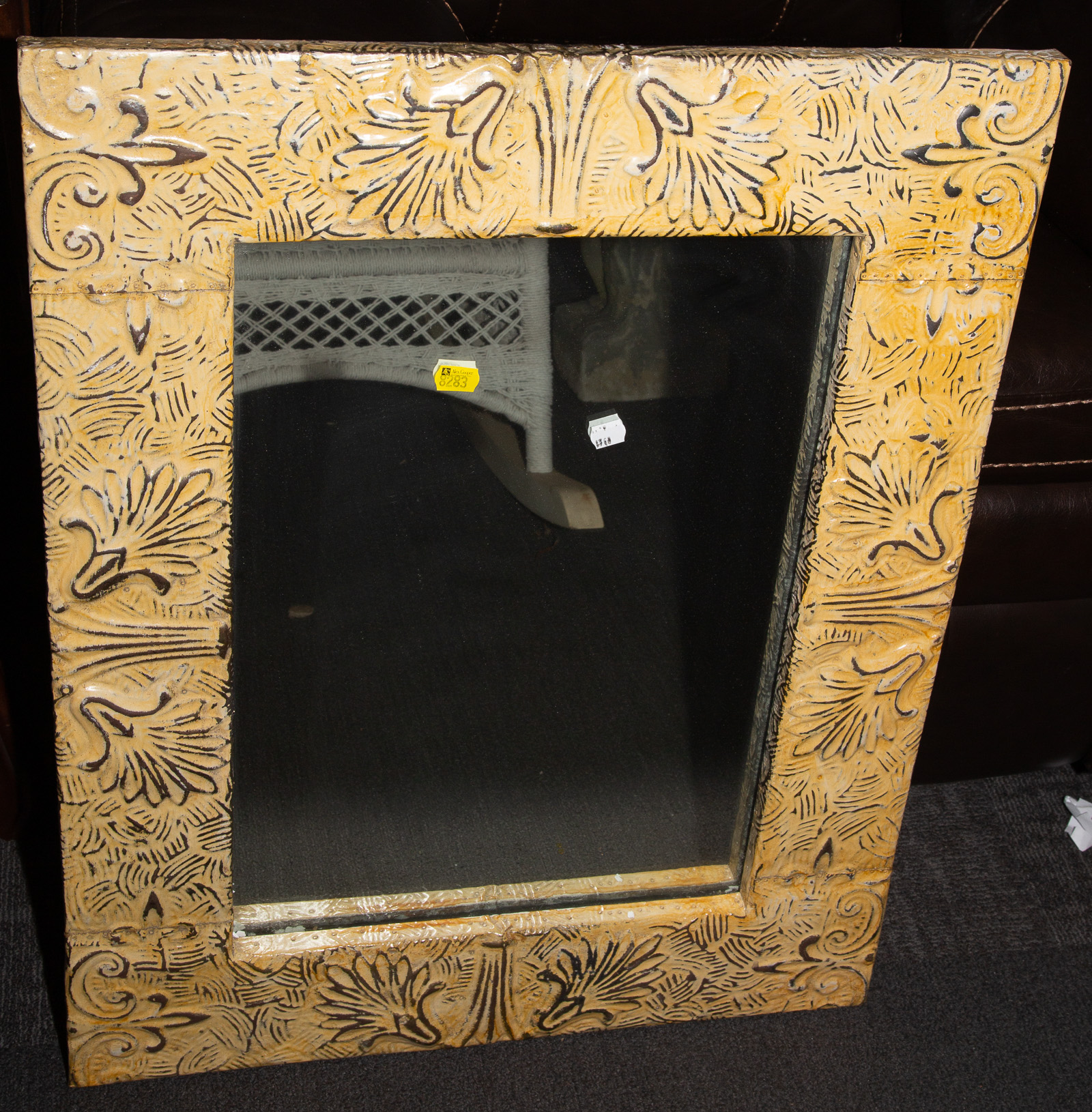 WALL MIRROR WITH TIN CEILING TILE