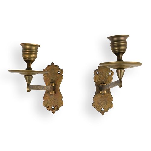 WALL MOUNTED BRASS CANDLE STICK
