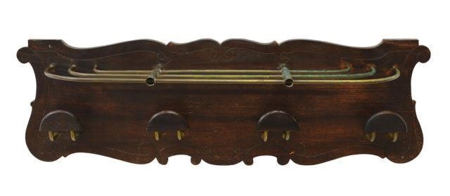 WALL-MOUNTED COAT/ HAT RACK WITH