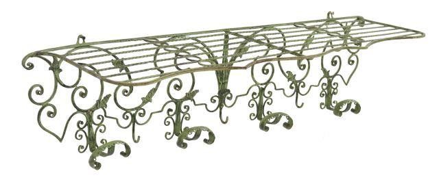 WALL MOUNTED WROUGHT IRON COAT OR