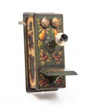 WALL PHONE DECORATED BY W.C. W