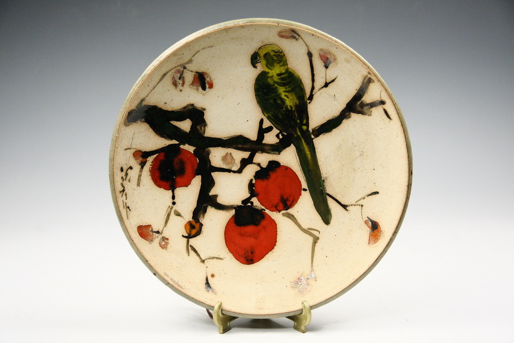 WALL PLAQUE - Japanese pottery deep