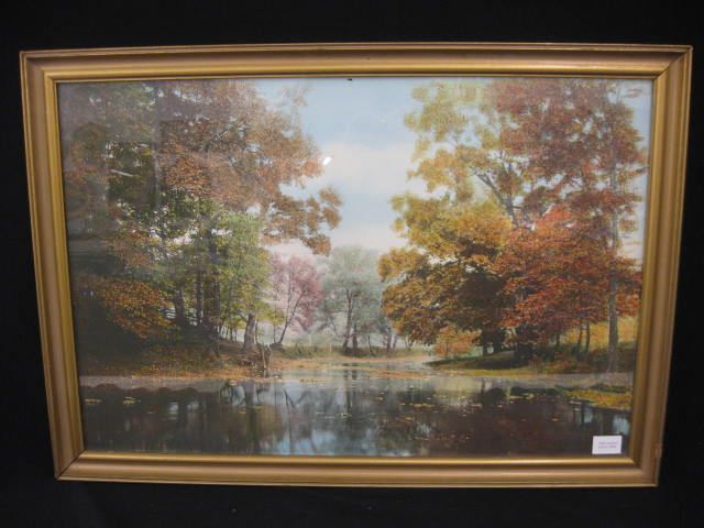Wallace Nutting Print stream in