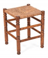 WALLACE NUTTING RUSH-SEAT STOO