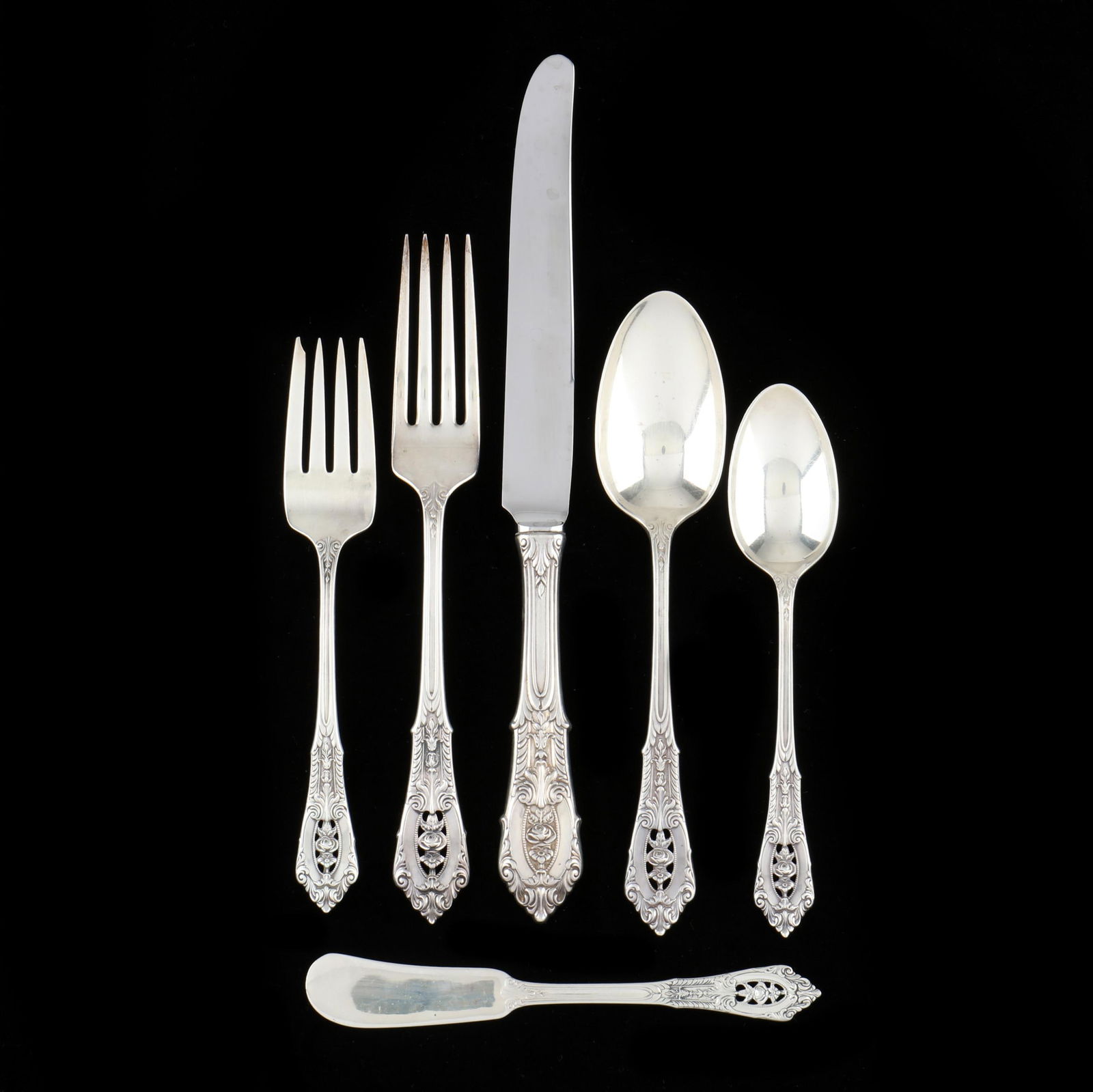 WALLACE  ROSEPOINT  STERLING SILVER