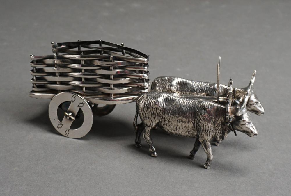 WALLACE SILVERPLATE CART AND PAIR