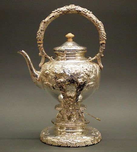 WALLIS & HAYNE STERLING KETTLE ON