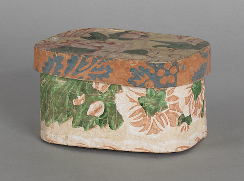 Wallpaper box mid 19th c. with pink