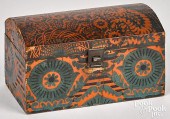 WALLPAPER DOME LID BOX, MID 19