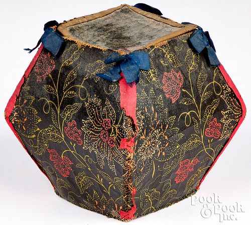 WALLPAPER DRESSER BOX, 19TH